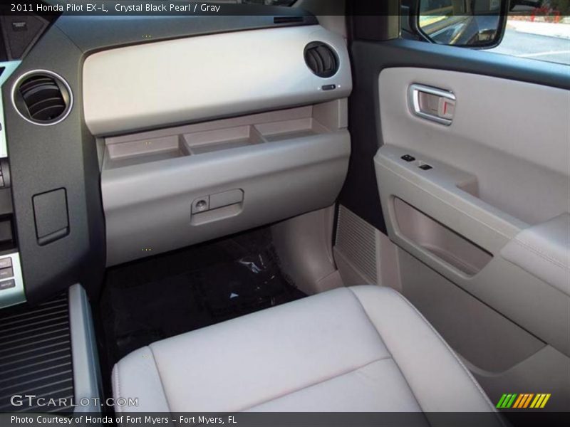 Crystal Black Pearl / Gray 2011 Honda Pilot EX-L