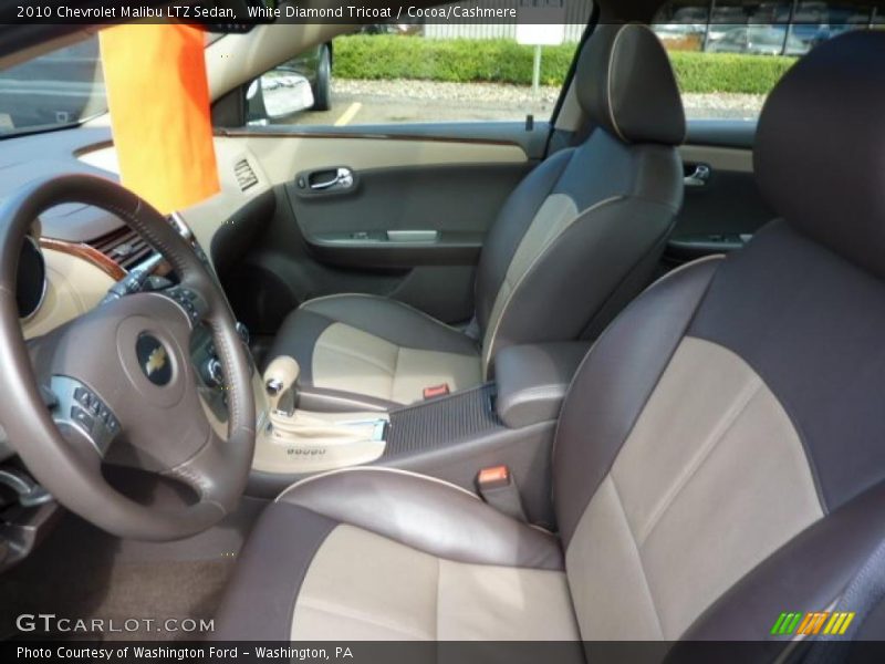 White Diamond Tricoat / Cocoa/Cashmere 2010 Chevrolet Malibu LTZ Sedan
