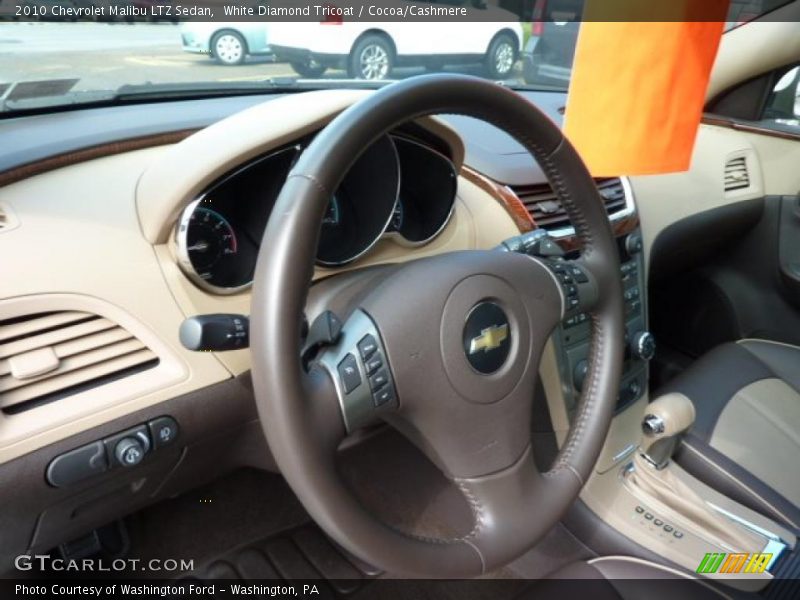 White Diamond Tricoat / Cocoa/Cashmere 2010 Chevrolet Malibu LTZ Sedan