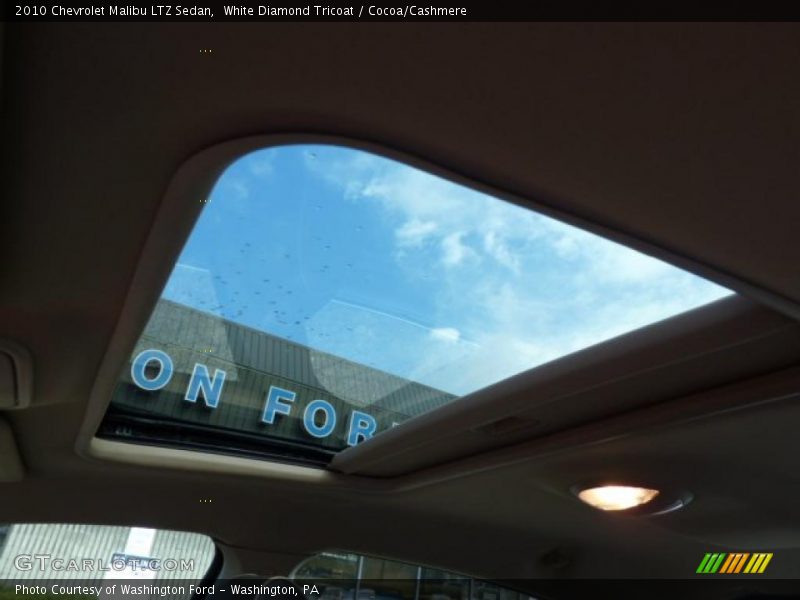 White Diamond Tricoat / Cocoa/Cashmere 2010 Chevrolet Malibu LTZ Sedan