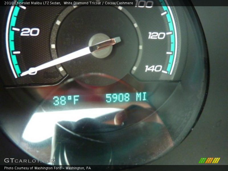 White Diamond Tricoat / Cocoa/Cashmere 2010 Chevrolet Malibu LTZ Sedan