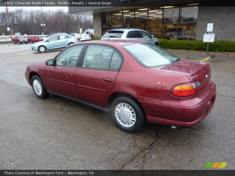 Redfire Metallic / Neutral Beige 2003 Chevrolet Malibu Sedan