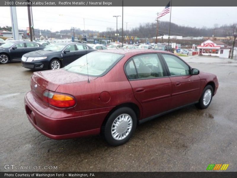 Redfire Metallic / Neutral Beige 2003 Chevrolet Malibu Sedan