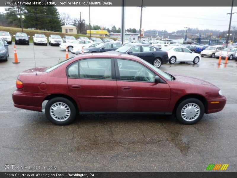 Redfire Metallic / Neutral Beige 2003 Chevrolet Malibu Sedan
