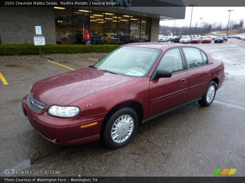 Redfire Metallic / Neutral Beige 2003 Chevrolet Malibu Sedan
