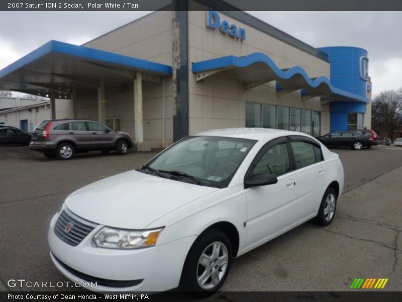 Polar White / Tan 2007 Saturn ION 2 Sedan