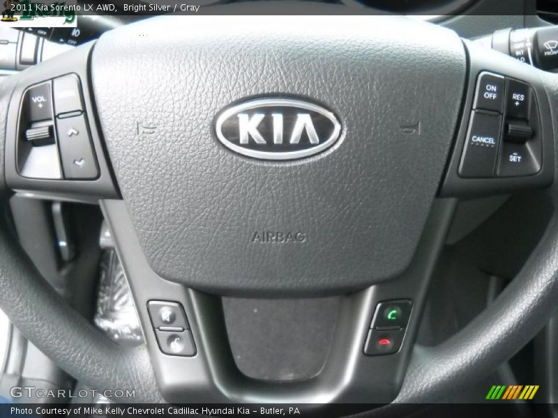 Bright Silver / Gray 2011 Kia Sorento LX AWD