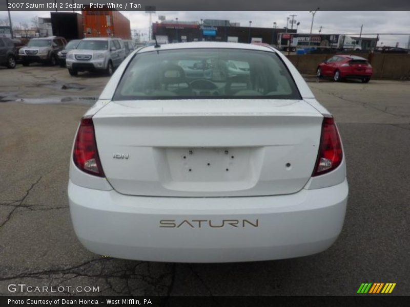 Polar White / Tan 2007 Saturn ION 2 Sedan