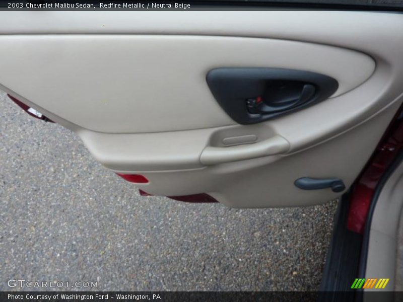 Redfire Metallic / Neutral Beige 2003 Chevrolet Malibu Sedan