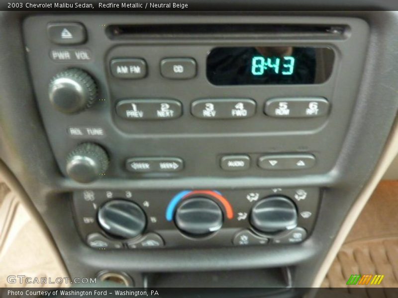 Redfire Metallic / Neutral Beige 2003 Chevrolet Malibu Sedan