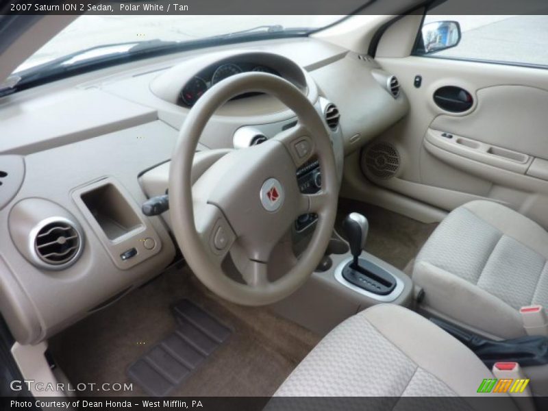 Polar White / Tan 2007 Saturn ION 2 Sedan