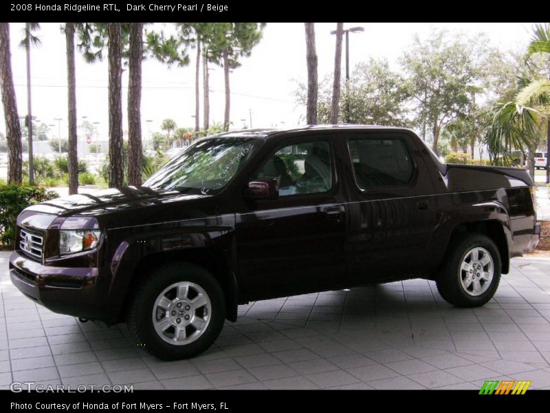 Dark Cherry Pearl / Beige 2008 Honda Ridgeline RTL