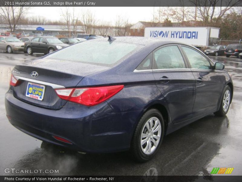 Indigo Blue Pearl / Gray 2011 Hyundai Sonata GLS