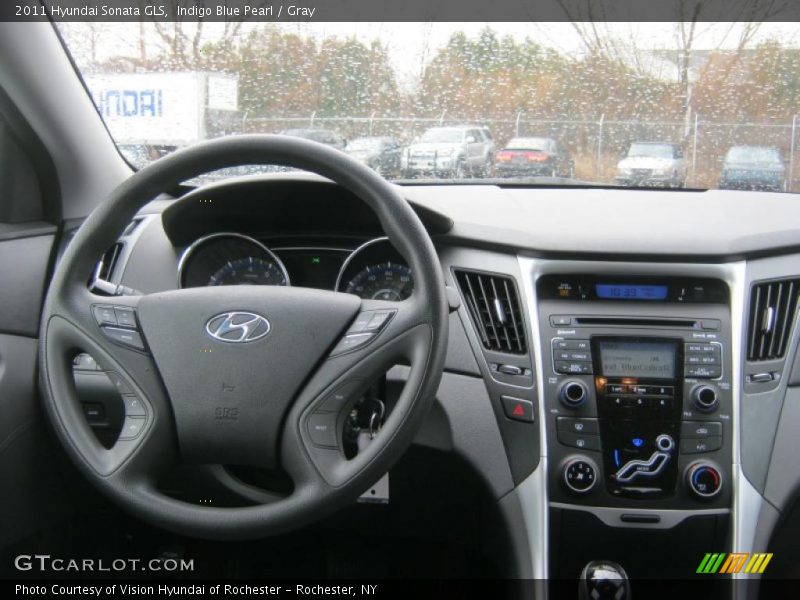 Indigo Blue Pearl / Gray 2011 Hyundai Sonata GLS