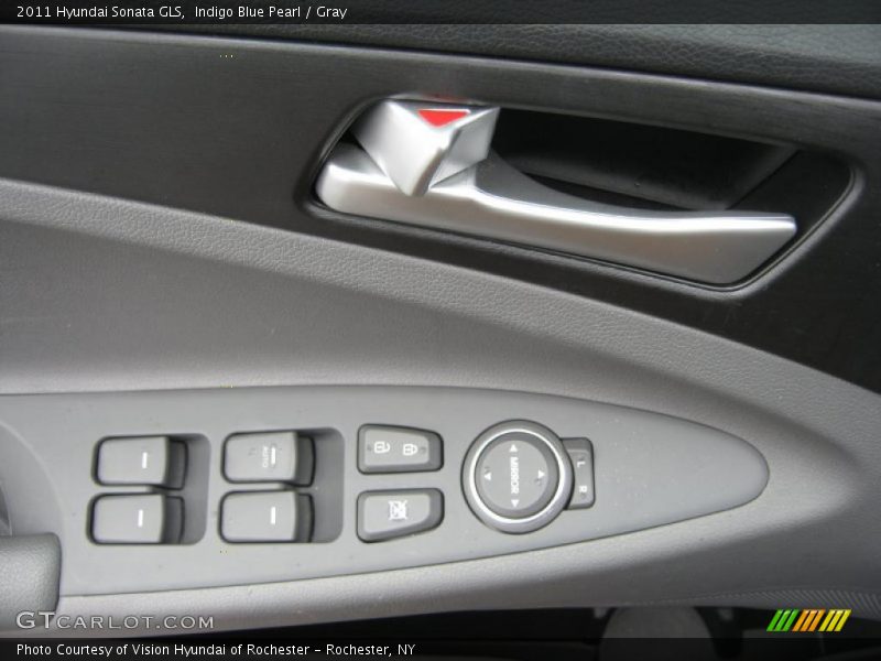 Indigo Blue Pearl / Gray 2011 Hyundai Sonata GLS