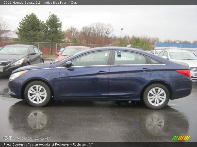 Indigo Blue Pearl / Gray 2011 Hyundai Sonata GLS