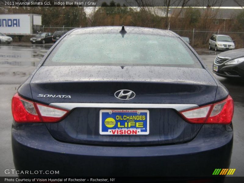 Indigo Blue Pearl / Gray 2011 Hyundai Sonata GLS
