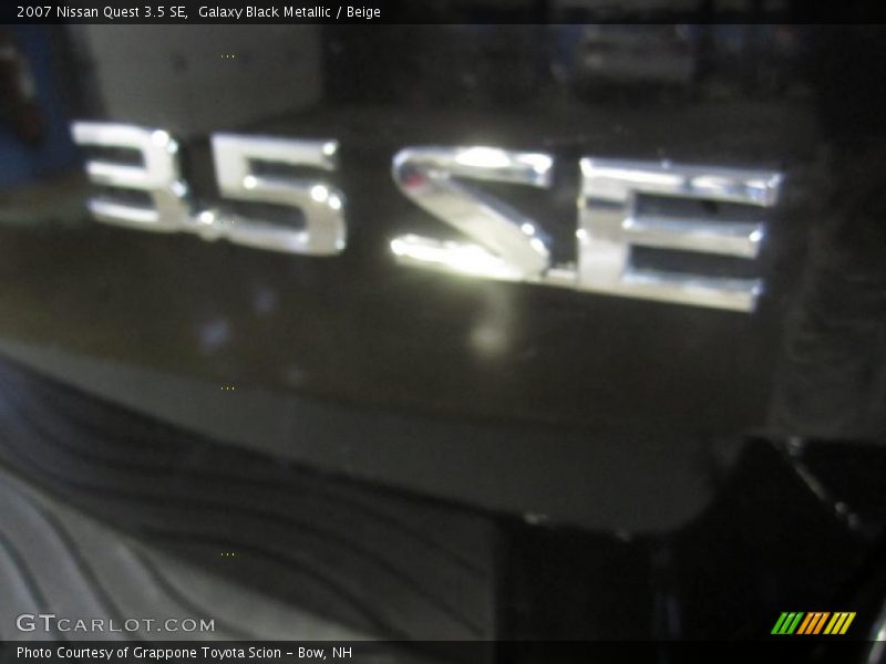 Galaxy Black Metallic / Beige 2007 Nissan Quest 3.5 SE