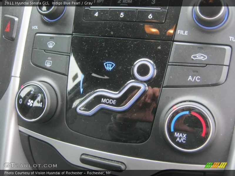 Indigo Blue Pearl / Gray 2011 Hyundai Sonata GLS