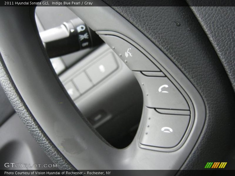 Indigo Blue Pearl / Gray 2011 Hyundai Sonata GLS
