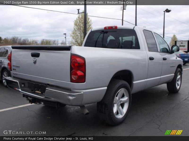 Bright Silver Metallic / Medium Slate Gray 2007 Dodge Ram 1500 Big Horn Edition Quad Cab