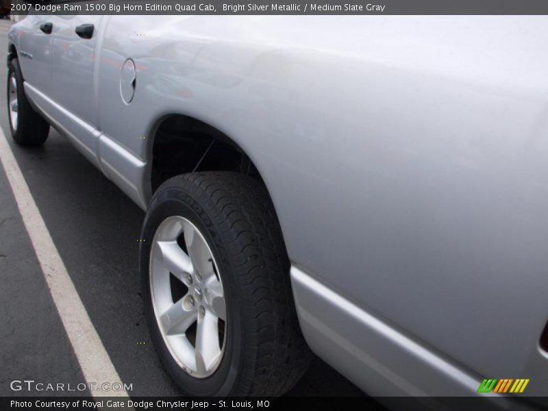 Bright Silver Metallic / Medium Slate Gray 2007 Dodge Ram 1500 Big Horn Edition Quad Cab