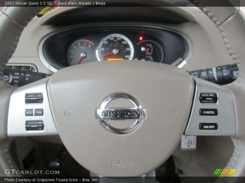 Galaxy Black Metallic / Beige 2007 Nissan Quest 3.5 SE