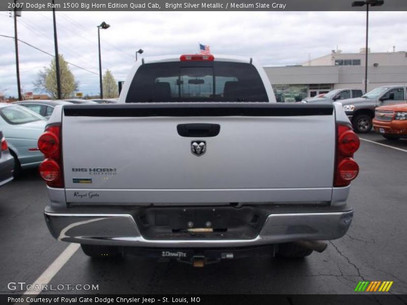 Bright Silver Metallic / Medium Slate Gray 2007 Dodge Ram 1500 Big Horn Edition Quad Cab