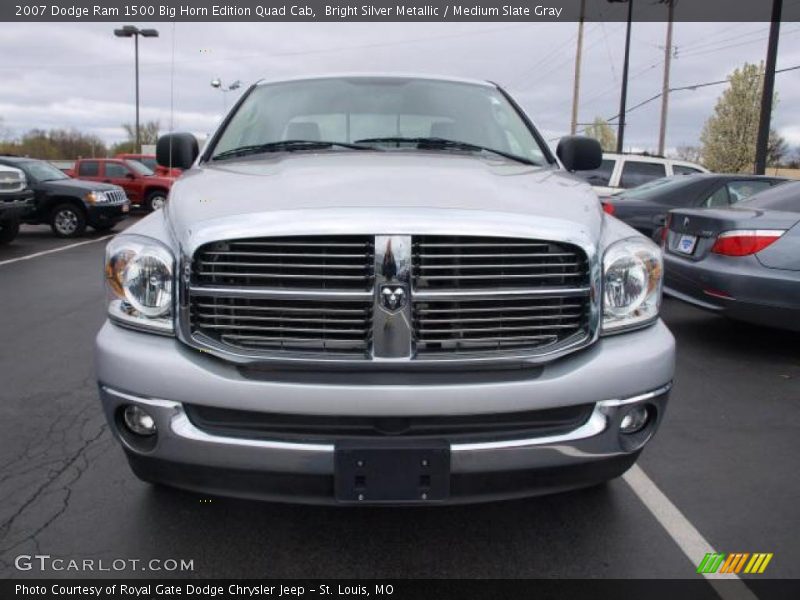 Bright Silver Metallic / Medium Slate Gray 2007 Dodge Ram 1500 Big Horn Edition Quad Cab