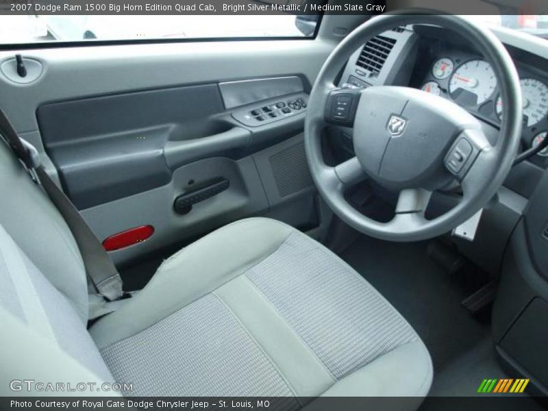 Bright Silver Metallic / Medium Slate Gray 2007 Dodge Ram 1500 Big Horn Edition Quad Cab