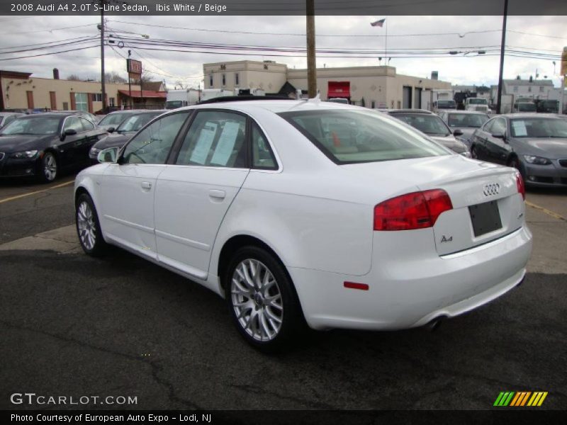 Ibis White / Beige 2008 Audi A4 2.0T S-Line Sedan