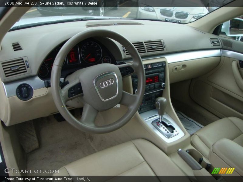 Ibis White / Beige 2008 Audi A4 2.0T S-Line Sedan