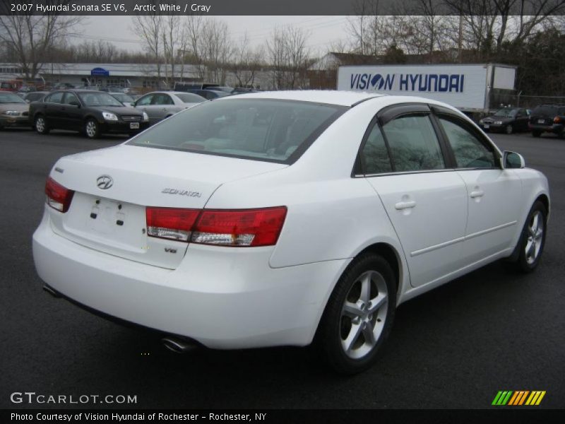Arctic White / Gray 2007 Hyundai Sonata SE V6