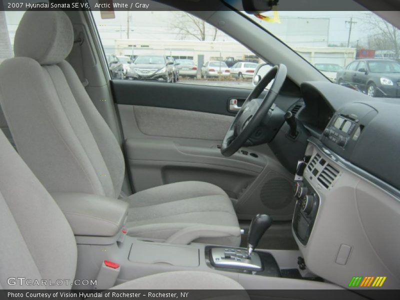 Arctic White / Gray 2007 Hyundai Sonata SE V6