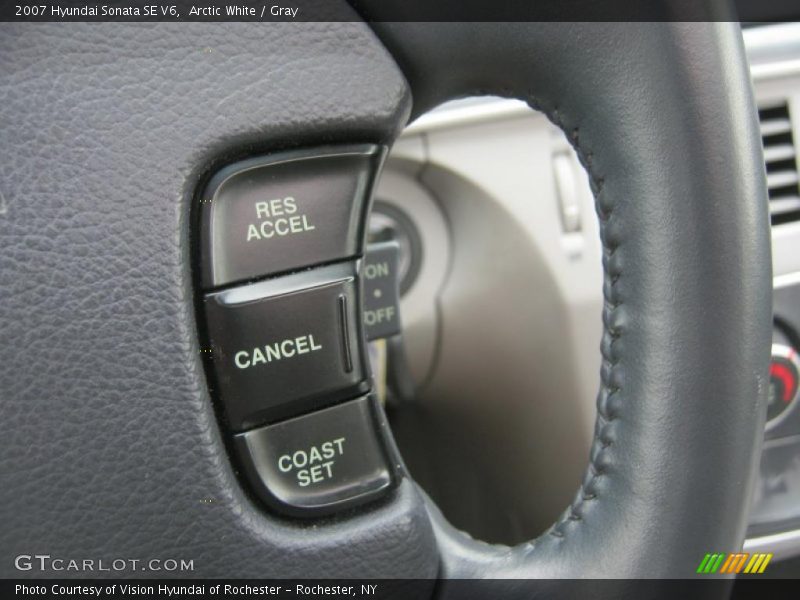 Arctic White / Gray 2007 Hyundai Sonata SE V6