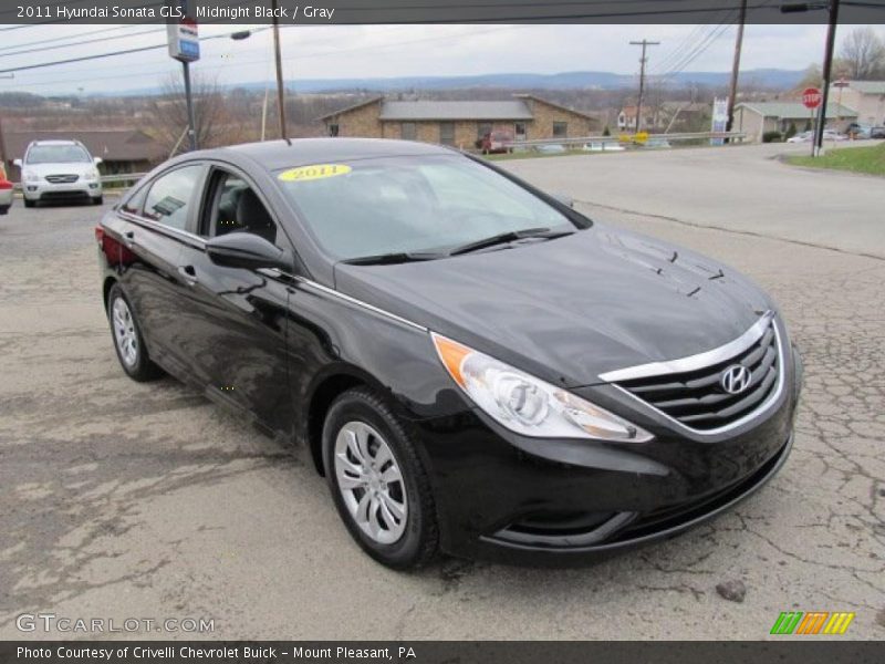 Midnight Black / Gray 2011 Hyundai Sonata GLS
