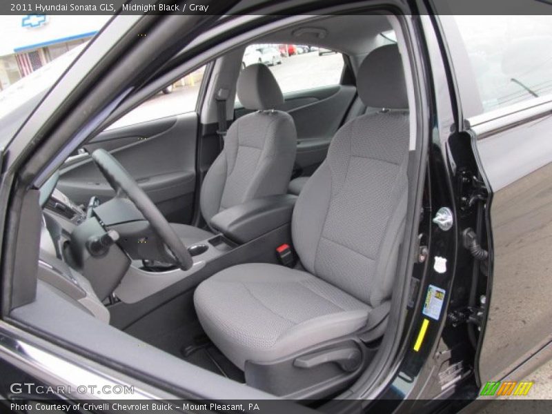 Midnight Black / Gray 2011 Hyundai Sonata GLS