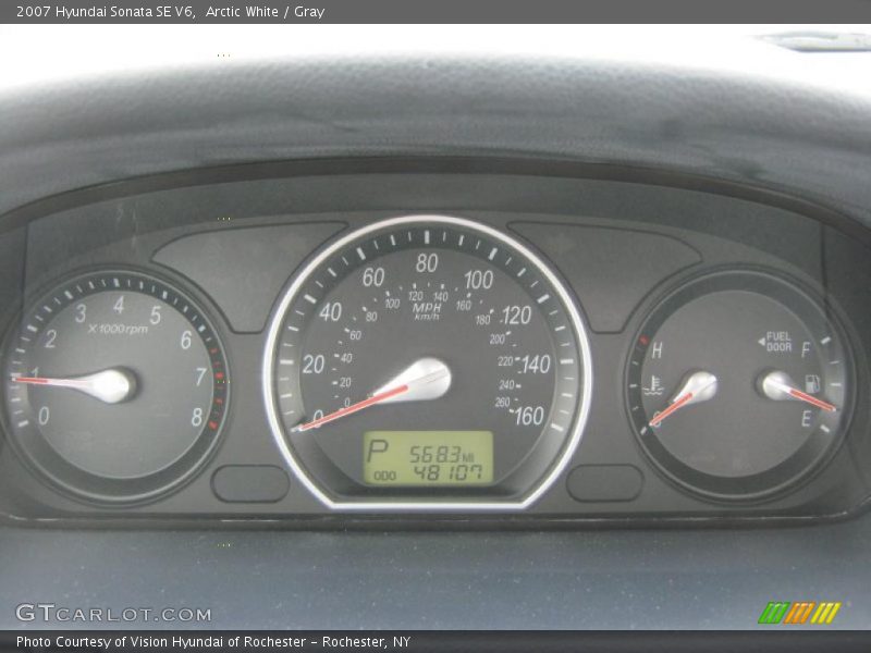 Arctic White / Gray 2007 Hyundai Sonata SE V6