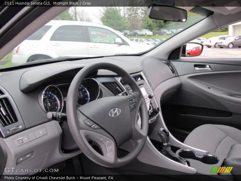 Midnight Black / Gray 2011 Hyundai Sonata GLS