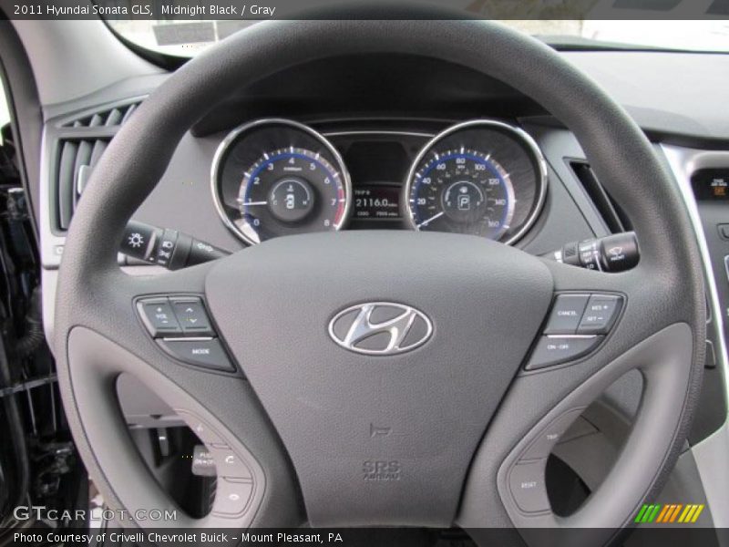 Midnight Black / Gray 2011 Hyundai Sonata GLS