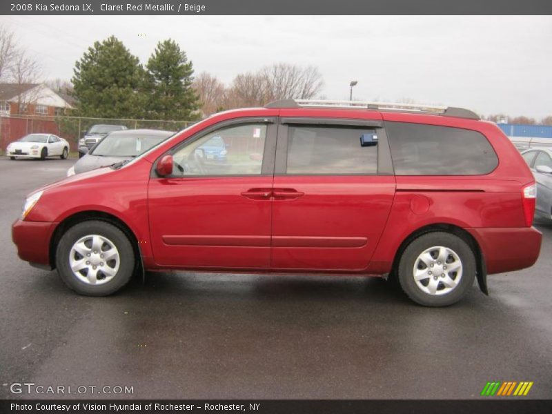 Claret Red Metallic / Beige 2008 Kia Sedona LX