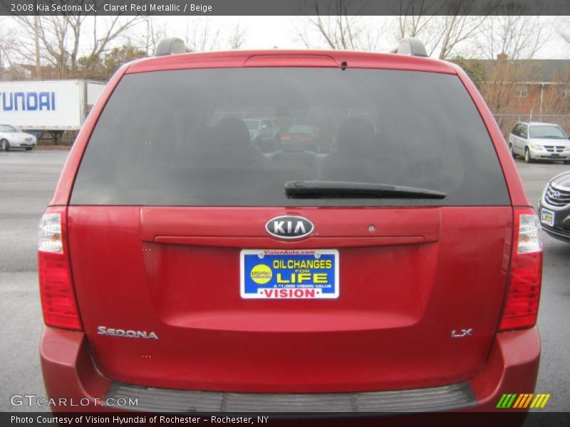 Claret Red Metallic / Beige 2008 Kia Sedona LX