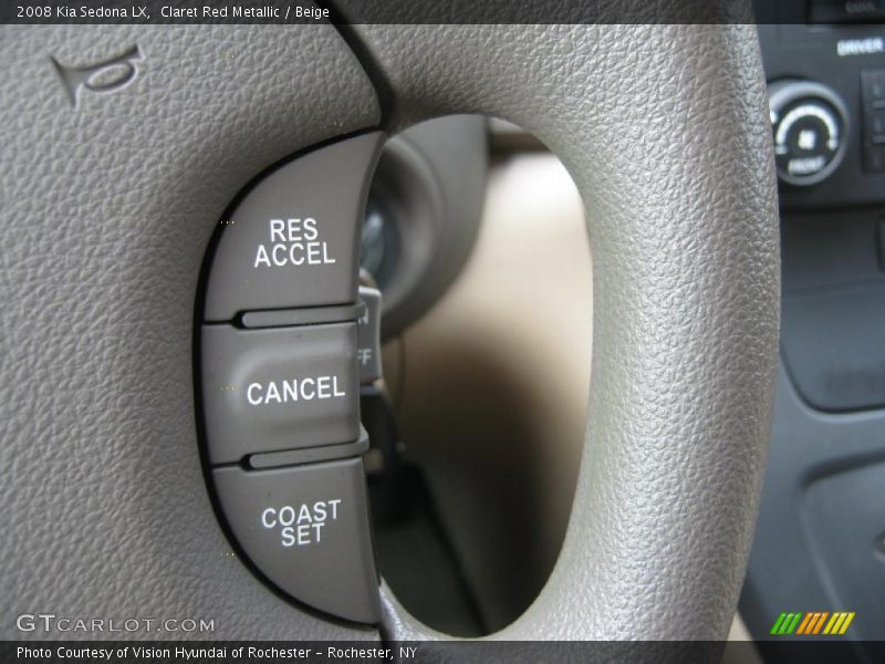 Claret Red Metallic / Beige 2008 Kia Sedona LX