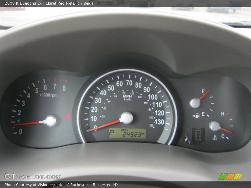 Claret Red Metallic / Beige 2008 Kia Sedona LX
