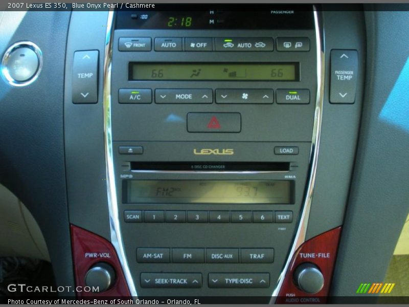 Blue Onyx Pearl / Cashmere 2007 Lexus ES 350