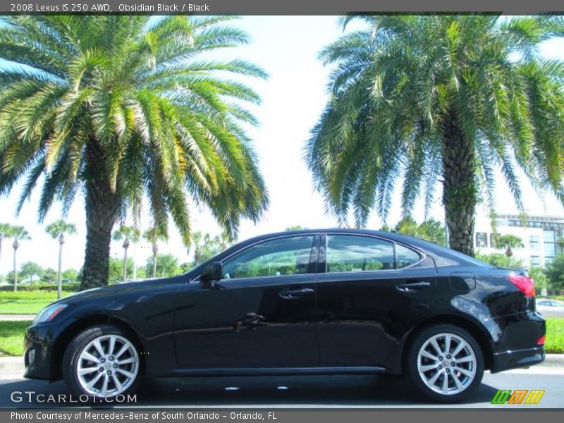 Obsidian Black / Black 2008 Lexus IS 250 AWD