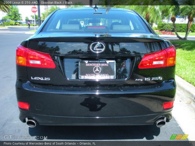 Obsidian Black / Black 2008 Lexus IS 250 AWD