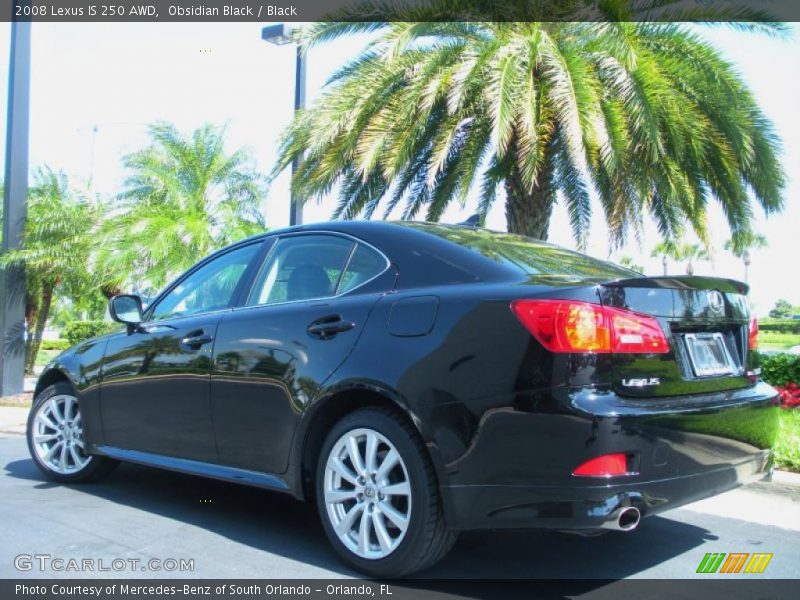Obsidian Black / Black 2008 Lexus IS 250 AWD