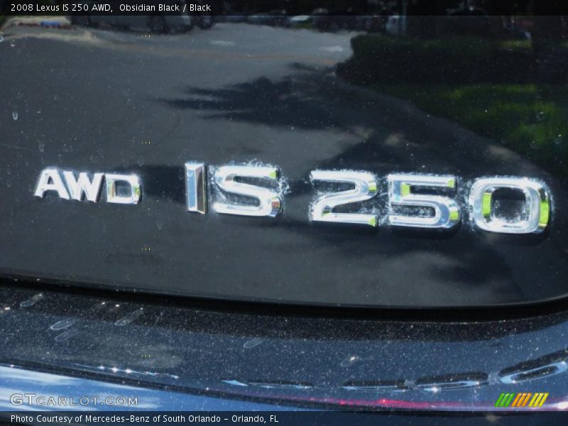 Obsidian Black / Black 2008 Lexus IS 250 AWD
