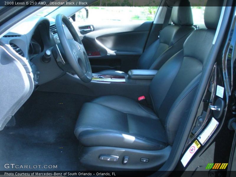 Obsidian Black / Black 2008 Lexus IS 250 AWD